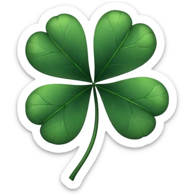 A black 5 leaf clover with no stem  sticker