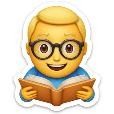 gererame un smojis leyendo sticker