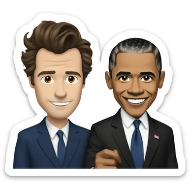 Harry styles and Obama  sticker