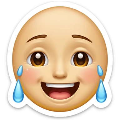 crying laughing face sticker