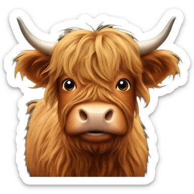 Highland cow sticker