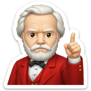 karl marx giving a thumbs down sticker