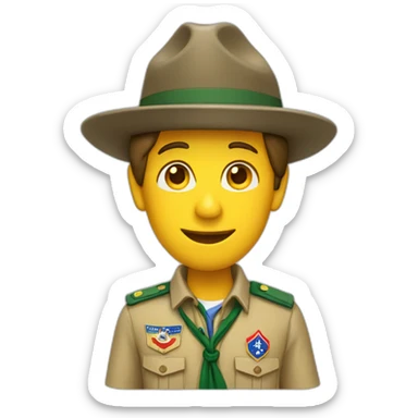 French boyscout with a campaign hat sticker