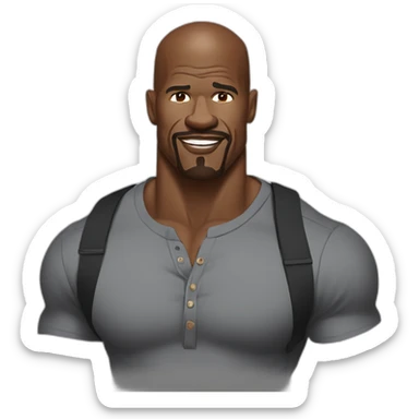 terry crews cartoon wearing henley sticker