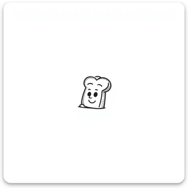 a loaf of bread with a smiley face, hand drawn doodle style sticker
