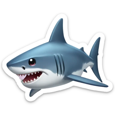 Shark with a hairbow sticker