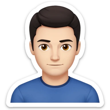 Connor Storrie as ilya rozanov from heated rivalry smirking sticker