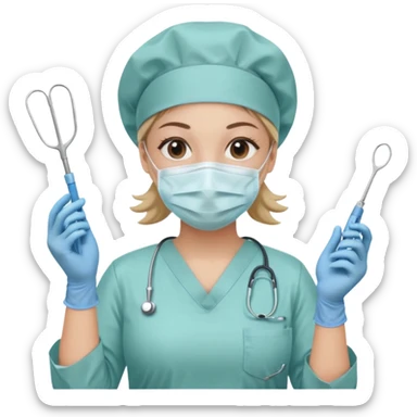 scrub nurse sterile stuff sticker