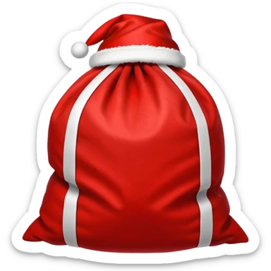 red santa sack sticker