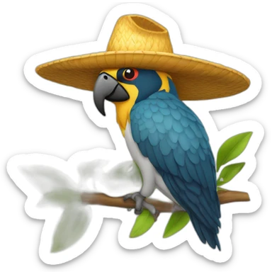 loro con sombrero sticker