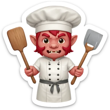 troll the red chef sticker