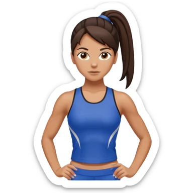 Sporty Spice with dark brown hair ponytail  sticker