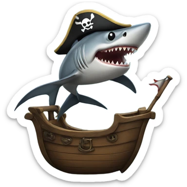 Pirate shark  sticker