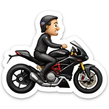 Ducati motorcycle with Jewish rider sticker