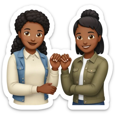 Black lesbian couple sticker