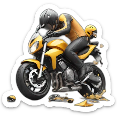 Motorbike crash sticker