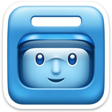 a blue rectangle with the text "visor" written on it sticker