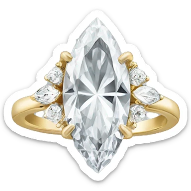 marquise diamond ring  sticker