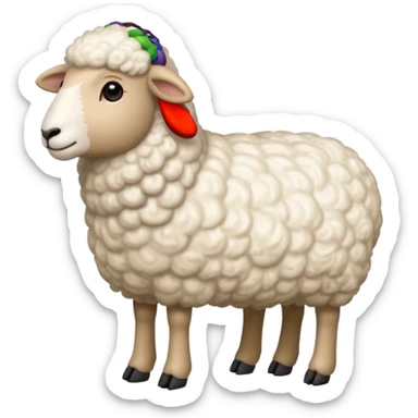 High resolution of   realistic full body sheep without distorted , no extra hybrid sticker