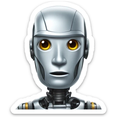 Robot con moño en la cabeza sticker