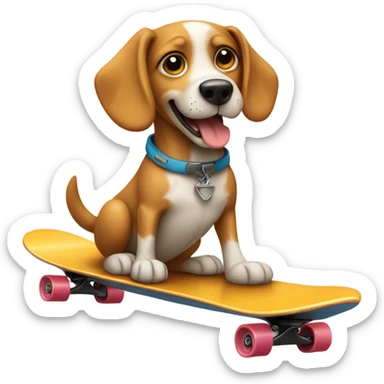 Dog riding a skateboard  sticker