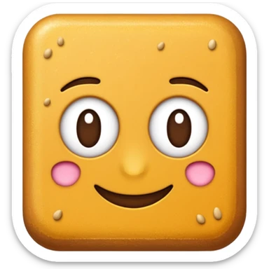 rapadura, doce cearense, emoji style, brown-golden bar, granular texture, sweet appearance, simple and cute sticker