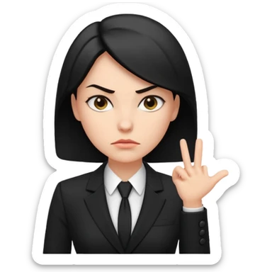 aggressive female boss in suit sticker