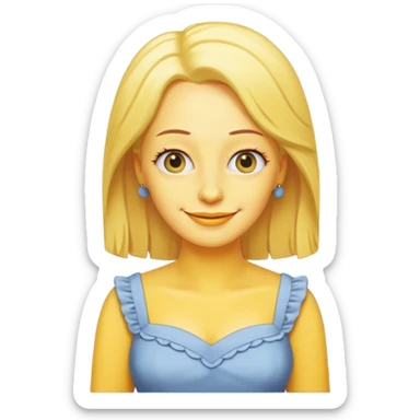 Simpson women with yellow hair sticker