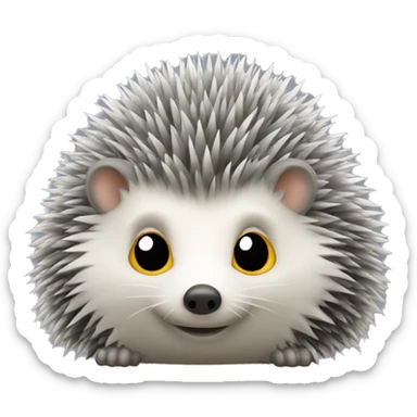 Grey hedgehog small sticker