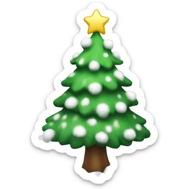 Christmas tree with snow sticker