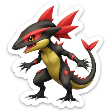 Haxorus-Axew-Fraxure-hybrid (full body) sticker