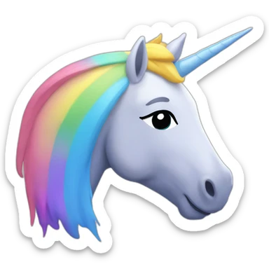 Licorne sur arc-en-ciel sticker
