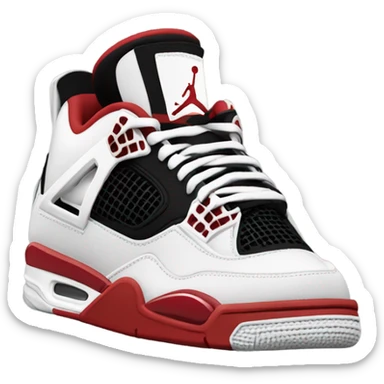 Red and black Jordan 4 shoe  sticker