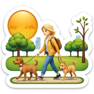Pasear perrito sticker