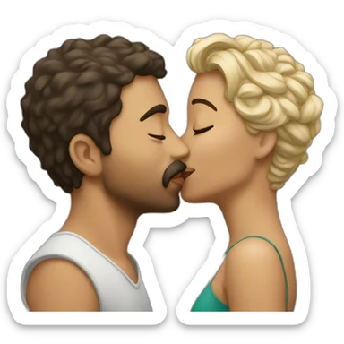 Couple kiss sticker