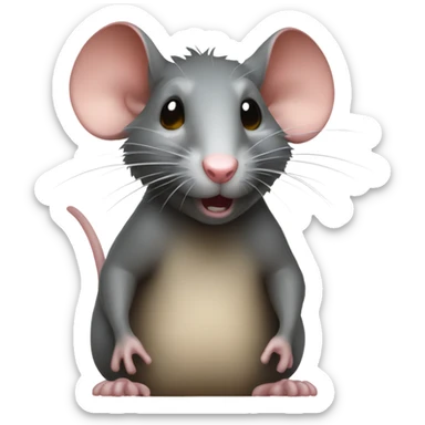 ratty is scheming cunningly plotting a misdeed sticker