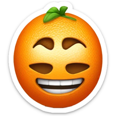 Orange bowler h sticker