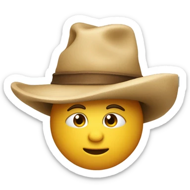 Little guy wearing a huge hat  sticker