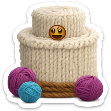 Yarn cake sticker