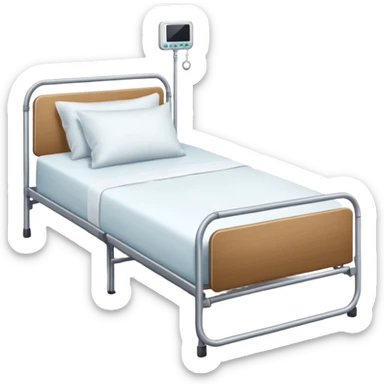 A hospital bed sticker
