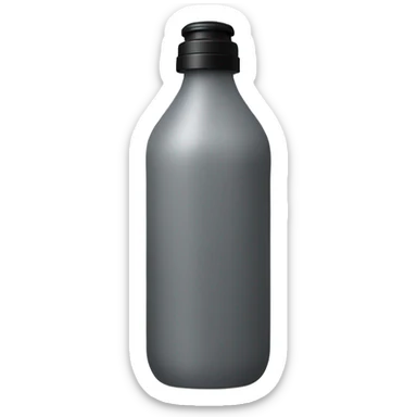 body was in tall grey bottle with black lid sticker