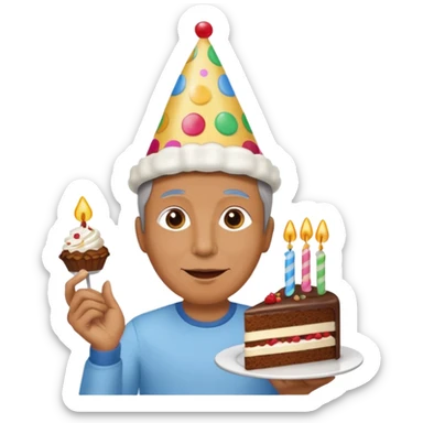 55 years old birthday 🥳 sticker