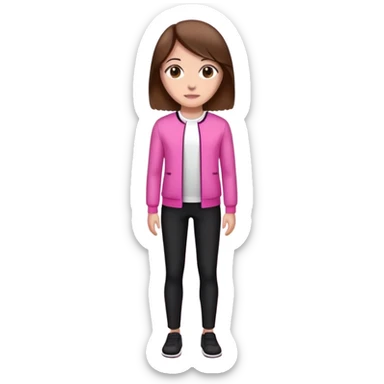 I have long brown hair brown eye color and mi favorite colour is pink white and black i am very tall i think because everybody tells me a im very tall  sticker