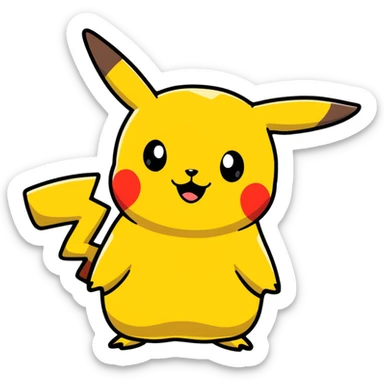 Pikachu face sticker
