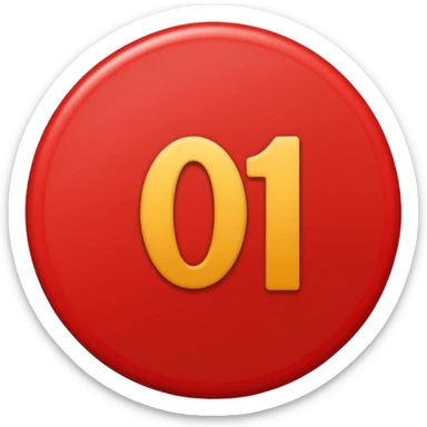 make a circle with a red number 10 in it, and make the numbers themselves red sticker