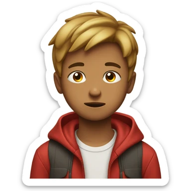 boy in red hoodie dreaming sticker