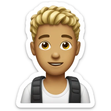 Funky boy with funky haircut sticker