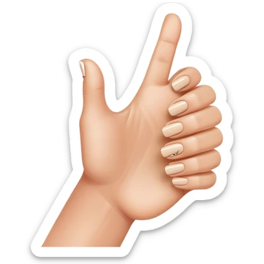 Thumbs up with nails sticker
