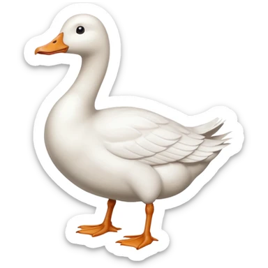white big goose sticker