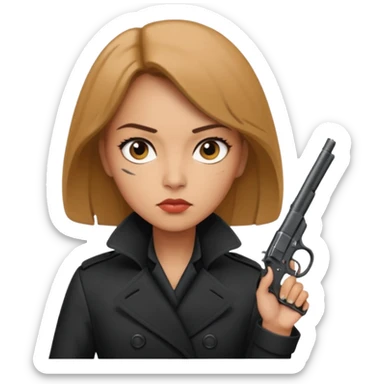 Woman spy sticker